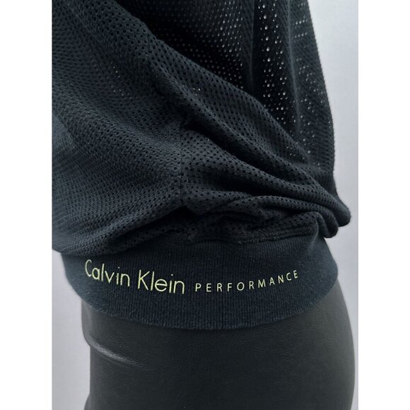 Calvin Klein Performance Black Mesh Long Sleeve Pullover Top Quick-Dry Women S - Picture 5 of 11